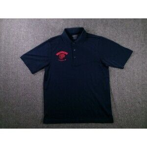 Core365 Polo Shirt Mens S Navy Whippers Pizza Augusta ME Big Whip Back Print